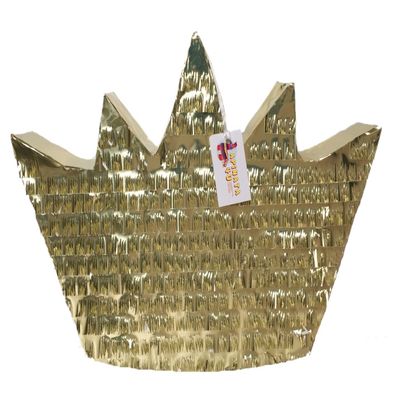 APINATA4U 20" Gold Crown Pinata Princess Themed Little Princess Party Supplies Prince Themed Decorations