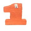 20" Large Solid Orange number One Pinata First Birthday First Birthday view 1