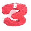 20" Tall Solid Red Number Three Pinata Third Birthday Red Color Party Supplies Fiesta Pinata view 1