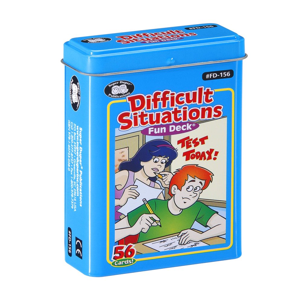 Super Duper Publications | Difficult Situations Fun Deck | Social Skills and Safety Flash Cards | Educational Learning Materials for Children