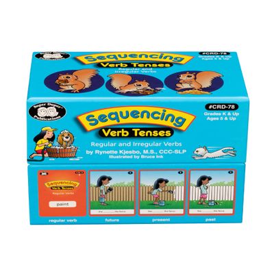 Super Duper Publications | Sequencing Regular and Irregular Verb Tenses Fun Deck | Early Reader and Grammar Flash Cards | Educational Learning Materials for Children