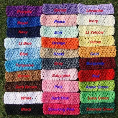 100 1.5 Inch Crochet Headbands for Flower Clips and Bows Fits Baby to Adults 30 Colors to Choose From U Pick Colors