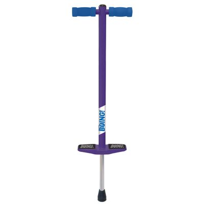 Geospace Jumparoo Boing! JR. Steel Pogo Stick for Kids of 50-90 lbs Weight by Air Kicks, Small Size Pogo Stick-Active Outdoor Fun Toy for Boys and Girls for Exercise, Balance,Coordination (Purple)