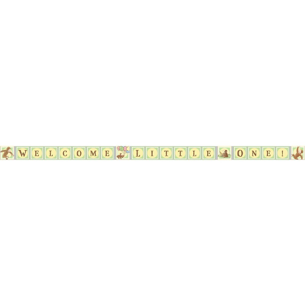 1st Cute Curious George Banner-Letter - Each