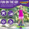Geospace Original LED AIR POGO Jumper Deluxe with Motion-Activated Lights, Indoor or Outdoor Trick Bounce Board for Boys, Girls, Teens Ages 6+ or up to 160 lbs, Pump Included (Purple/Green) view 2