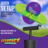 Geospace Original LED AIR POGO Jumper Deluxe with Motion-Activated Lights, Indoor or Outdoor Trick Bounce Board for Boys, Girls, Teens Ages 6+ or up to 160 lbs, Pump Included (Purple/Green) view 3