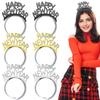 Amosfun HAPPY NEW YEAR Headband Tiara New Years Party Favors Gold Silver Black 12 Pieces view 1
