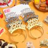 Amosfun HAPPY NEW YEAR Headband Tiara New Years Party Favors Gold Silver Black 12 Pieces view 3