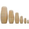BestPysanky Set of 6 Unfinished Wooden Nesting Dolls DIY Craft Blanks for Painting 6.5 Inches view 1