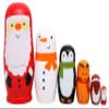 Debbieicy 6Pcs Beautiful Handmade Wooden Russian Nesting Dolls Santa Claus Matryoshka Dolls Gift for Christmas and Birthday - Stacking Doll Set of 6 from 6" Tall (Santa 6) view 2