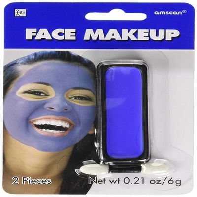 Amscan Blue Face Makeup - 0.21 oz (Pack of 1) - Suitable for Parties & Performances