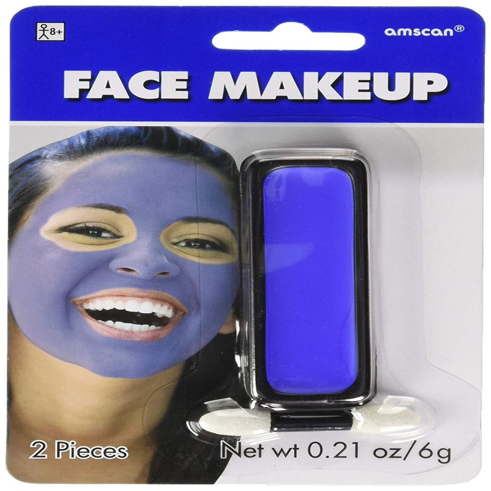 Amscan Blue Face Makeup - 0.21 oz (Pack of 1) - Suitable for Parties & Performances