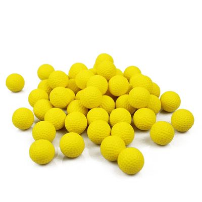 100 Pcs Rounds Refill Compatible Balls, Yellow Foam Balls for MXV-1200 XV-700 Blasters and Other Rival Toy Balls Refill Pack