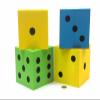 Assorted Foam Dice with Black Dots D6 100mm (4in) Pack of 4 Koplow Games view 1
