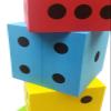 Assorted Foam Dice with Black Dots D6 100mm (4in) Pack of 4 Koplow Games view 4