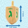 The Dreidel Company Hanukkah Dreidel 4 Extra Large 3" Inch Wooden Dreidels Hand Painted - Includes Game Instruction Cards- (4-Pack XL Dreidels) view 3