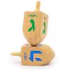 The Dreidel Company Hanukkah Dreidel 4 Extra Large 3" Inch Wooden Dreidels Hand Painted - Includes Game Instruction Cards- (4-Pack XL Dreidels) view 4