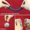 Arfun 2 Pack Magnetic Slime Putty, Soft Magic Slime Hand Therapy Putty Fidget Game Stress Relief Thinking Educational Toy with Upgraded Magnet Christmas Birthday Gifts for Kids Adults(Blue,Silver) view 3