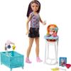 Barbie Skipper Babysitters Inc Dolls & Accessories, Set with Skipper Doll, Color-Change Baby Doll, High Chair & Crib Furniture view 1