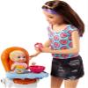 Barbie Skipper Babysitters Inc Dolls & Accessories, Set with Skipper Doll, Color-Change Baby Doll, High Chair & Crib Furniture view 4