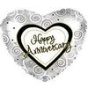 18'' Anniversary Silver Swirls view 1