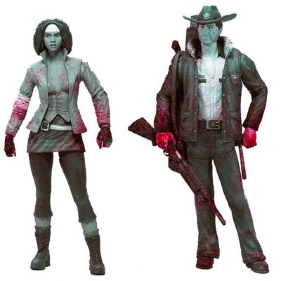 McFarlane Toys The Walking Dead: Series 1: Rick and Michonne (Black and White Versions) Action Figure 2-Pack