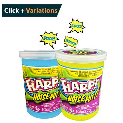 JaRu The #1 Flarp Noise Putty (2 Pack) - Fart Putty Slime Electric Bundle - It Makes Fart Noises - Super Soft Blue and Yellow Slime- 2 Pack Electric Style (Click for More Variations)