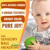 caaocho Pure Natural Rubber Sensory Ball Meadow 3" - Sealed Hole, BPA Free Baby Ball Toy, for Sensory Play, for Sensory Development, Hole Free Baby Toy, Perfect Bouncer, Without Hole view 4