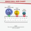 MR CHIPS Professional Bingo Balls 1.5" (38mm), Multi-Color Single Number, Ping Pong Style Replacement Balls for Manual Bingo Cages & Blower Machines view 3