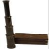 15" Handheld Pirate Telescope with Wooden Box - Nautical Antique Finish view 1