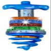 Bouncing Musical Chanukah Dreidel - Sings "Draidel" as it Bounces and Spins - Hanukah Toys, Games - Assorted Colors - by Izzy n Dizzy view 1