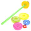 AMPERSAND SHOPS Toy Kids Adjustable Barbell - 8 Different Weight Plates (30" Bar) view 3
