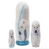 Golden Cockerel Polar Bear Nesting Doll 3pc. /3. 5" view 1