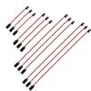 TecUnite 20 Pieces 3 Pin Servo Extension Cable Female to Male RC Cord Wire Connectors Remote Control Parts for Connection Board, 4 Sizes view 1