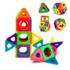 Discovery Kids 24 pcs 3D Magnetic Tile Building Blocks Construction Set in 6 Colors for Ages 4+ view 1