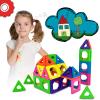Discovery Kids 24 pcs 3D Magnetic Tile Building Blocks Construction Set in 6 Colors for Ages 4+ view 3