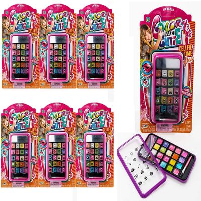 JA-RU Kids Makeup Beauty Toy Kit for Girls (6 Makeover Set) Cell Case w/Mirror, Brush & Eyeshadow Palette. Kids Real Makeup Washable & Non Toxic. Birthday Princess Party Gifts & Cosmetic Toys. 4645-6