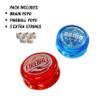 Yomega 2 Legendary Spinners The Original Yoyo with A Brain and Fireball Transaxle Yo-Yo for All Level String Trick Play + 5 Extra Strings (Fireball Red-Brain Blue) view 2