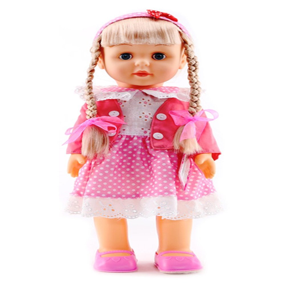 Belinda Walking Doll 17" Interactive Vinyl Dolls Sonic Control Singing Talking Cuddly Baby with Blinking Eyes