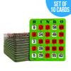 Regal Bingo Bulk Bingo Cards with Sliding Windows - Reusable Large Print Bingo Game Cards for Adults Large Group - 10 Pack, Green view 3