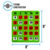 Regal Bingo Bulk Bingo Cards with Sliding Windows - Reusable Large Print Bingo Game Cards for Adults Large Group - 10 Pack, Green view 4