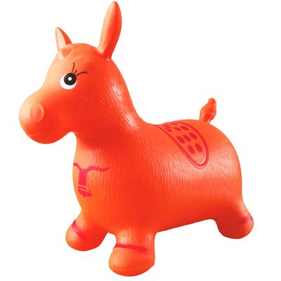 AppleRound Inflatable Ride-on Bouncy Animal Hopper Horse, Cow or Unicorn Kids Space Hopper Bouncer with Hand Pump Jumping Toy for Indoor/Outdoor Play