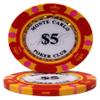 Brybelly Monte Carlo Home Style 14gm 500 Chip Clay Poker Set with Aluminum Case - Comes with 3 Bonus Dealer Button Set! view 4