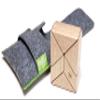 6 Piece Tegu Pocket Pouch Prism Magnetic Wooden Block Set, Natural view 1