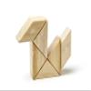 6 Piece Tegu Pocket Pouch Prism Magnetic Wooden Block Set, Natural view 4