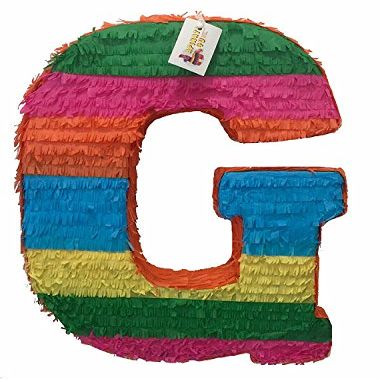 APINATA4U 20" Tall Letter G Pinata Fiesta Theme Cinco de Mayo Fiesta Birthday Party Celebration
