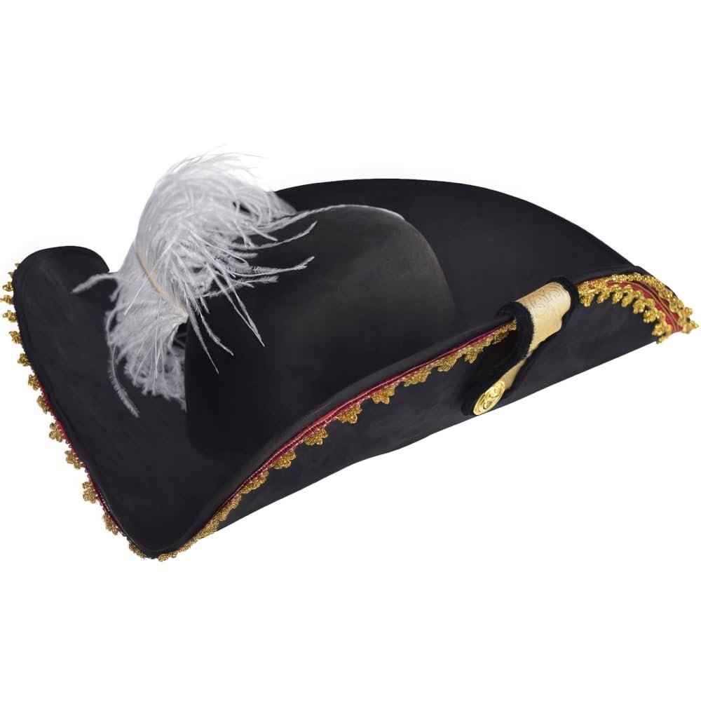 Amscan Black Pirate Captain's Hat - 1 Piece - Perfect for Costume Play & Themed Parties