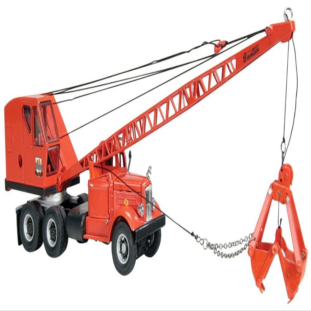 Spec Cast Bantam Crane with Clamshell on White WC Truck