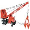 Spec Cast Bantam Crane with Clamshell on White WC Truck view 1