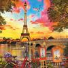 Springbok Puzzles - Paris Sunset - 1000 Piece Jigsaw Puzzle - Large 30 Inches by 24 Inches Puzzle - Made in USA - Unique Cut Interlocking Pieces view 1